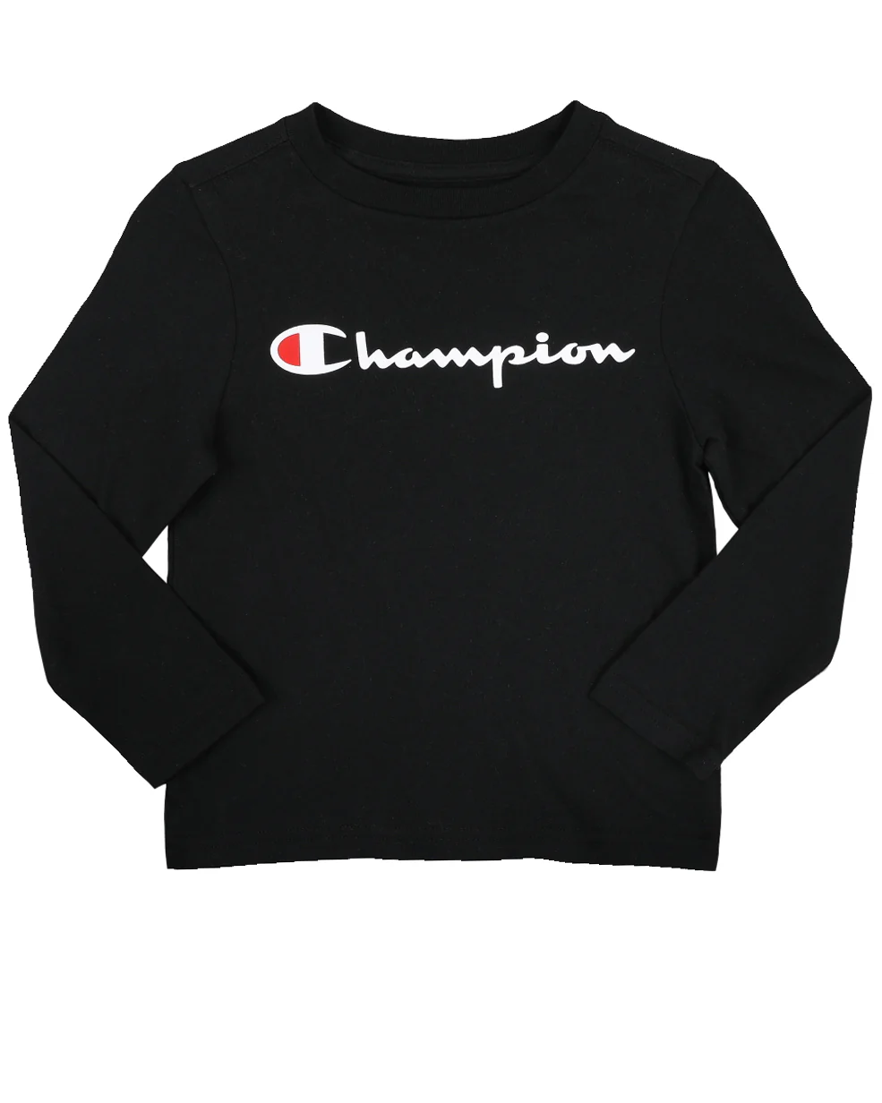 Champion Big Kids’ Script Logo Long-Sleeve T-Shirt - Image 5
